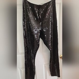 Express Black Sequin Leggings